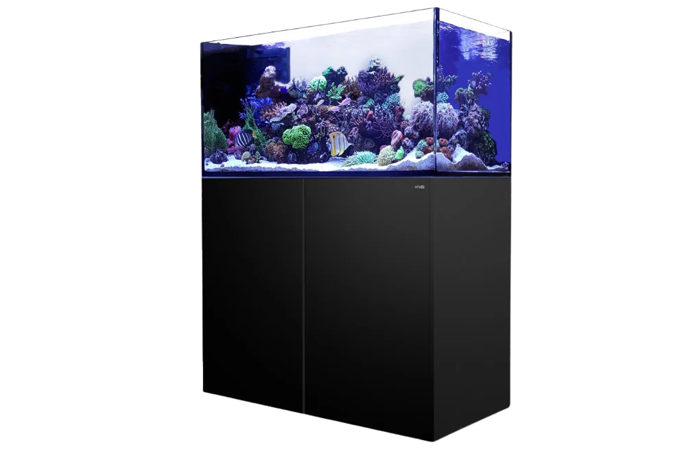 Reefer Peninsula aquariums as complete systems that also serve as room dividers.